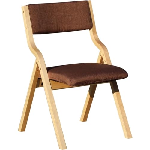 NMVAWIPT 2 Stück Klappstühle for Den Empfang Im Wohnzimmer Mit Gepolsterten Sitzen, Einfacher, Bequemer Klappstuhl Aus Baumwollleinen(Brown) von NMVAWIPT