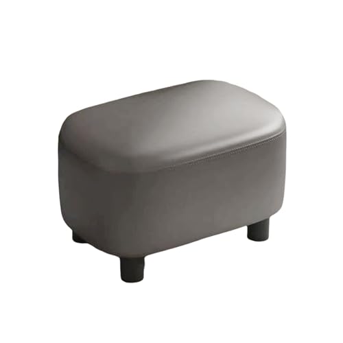 NMVAWIPT 2 Stück Kleiner Rechteckiger Fußhocker Mit Gepolsterter Sitzfläche – Moderner Rückenfreier Ottomanhocker for Sofa, Schlafzimmer Und Wohnzimmer(Gray) von NMVAWIPT