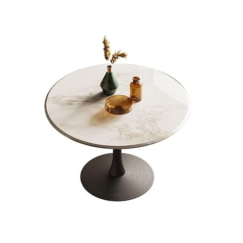 NMVAWIPT 2 Stück - Küchentisch for Wohnzimmer, Wohnmöbel, Runder Esstisch Aus Stein, Kleine Standardhöhe(White,31.5" L x 31.5" W x 29.5" H) von NMVAWIPT