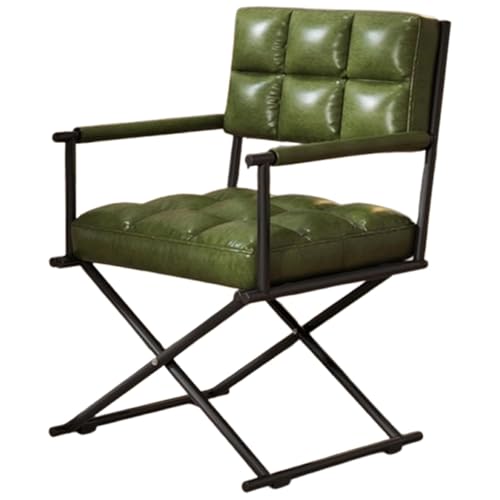 NMVAWIPT 2 Stück - Leder-Akzentstühle for Wohnzimmer, Büro, Café, Mit Armlehnen, Hochelastischem Schaumstoff, Verbreiterter Papasan for Den Innenbereich(Green) von NMVAWIPT