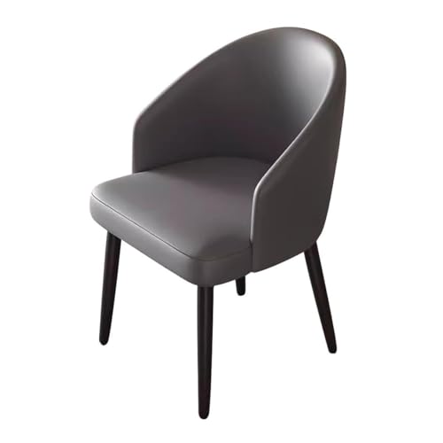 NMVAWIPT 2 Stück Moderne Akzentstühle Mit Nordischer Rückenlehne for Esszimmer, Gepolsterte Sitzkissen, Empfangsküche, Kunstledersessel(Dark Grey) von NMVAWIPT
