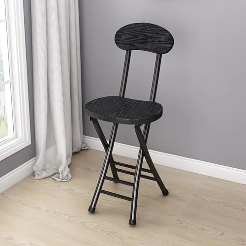 NMVAWIPT 2 Stück - Moderner Barhocker Im Bauernhausstil, Balkonstuhl, Bürostuhl, Picknickstuhl Im Freien, Esszimmer-Klappstuhl, Fußstütze, Loungesessel for Den Innenbereich(Black) von NMVAWIPT