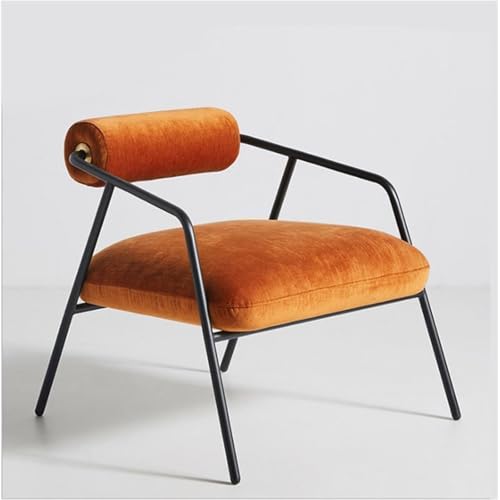 NMVAWIPT 2 Stück - Moderner Minimalistischer Akzentstuhl, Eisenrahmen, Wohnzimmer-Loungesessel for Schlafzimmer, Café(Color 5) von NMVAWIPT