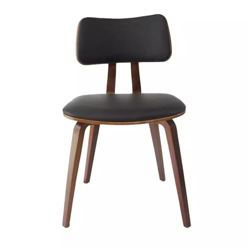 NMVAWIPT 2 Stück - Nordische Holzstühle Ohne Rückenlehne for Das Esszimmer In Der Küche, Moderner Akzentstuhl, Gepolsterter Sitz(Black Pu/a) von NMVAWIPT