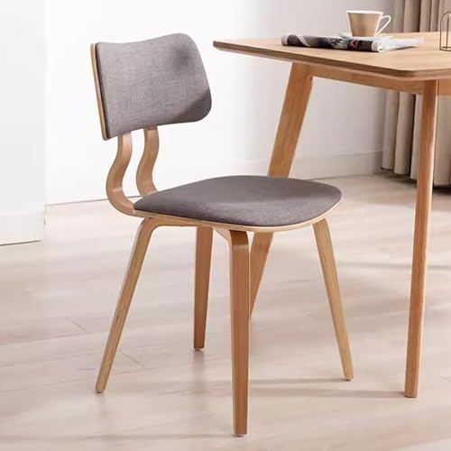 NMVAWIPT 2 Stück - Nordische Holzstühle Ohne Rückenlehne for Das Esszimmer In Der Küche, Moderner Akzentstuhl, Gepolsterter Sitz(Grey/B) von NMVAWIPT