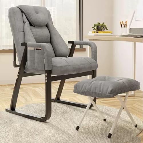 NMVAWIPT 2 Stück – Schlafsessel for Den Innenbereich, Akzente for Die Wohnzimmerlounge Mit Ottomane, Ergonomische Arbeitsstühle, Lesesessel for Das Schlafzimmer Im Wintergarten(Gray) von NMVAWIPT