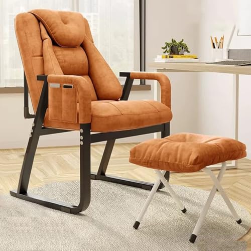 NMVAWIPT 2 Stück – Schlafsessel for Den Innenbereich, Akzente for Die Wohnzimmerlounge Mit Ottomane, Ergonomische Arbeitsstühle, Lesesessel for Das Schlafzimmer Im Wintergarten(Orange) von NMVAWIPT