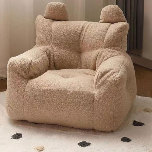 NMVAWIPT 2 Stück – Sitzsäcke, Ultraweicher Sofasessel, Flauschige Lammwolle, Riesig, Mit Seitentasche, Bequem for Schlafzimmer, Wohnzimmer Und Büros(Brown) von NMVAWIPT