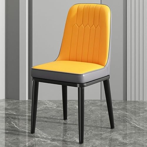 NMVAWIPT 2 Stück Skandinavische Esszimmerstühle In Blaugrau Mit Schwarz-goldenem Fuß – Gepolsterte Seite for Küche, Zimmer, Büro(Yellow Grey,Black) von NMVAWIPT