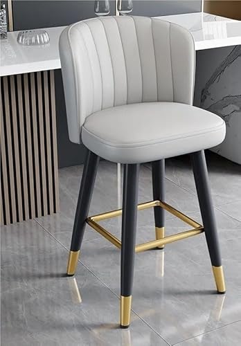 NMVAWIPT 2 Stück Um 360 Grad Drehbare Barhocker In Thekenhöhe, Barhocker Mit Rückenlehne, Moderner Hochstuhl Aus Samt, Barhocker Mit Metallrahmen(White) von NMVAWIPT