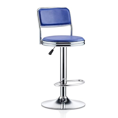 NMVAWIPT 2 Stück - Verstellbare, Drehbare Barhocker Mit Sitz Aus PU-Leder, Höhenverstellbare Thekenstühle for Kücheninsel Und Esszimmer(Blue,38) von NMVAWIPT