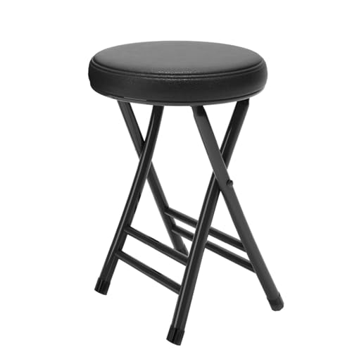 NMVAWIPT 2er-Pack 20" Runde, Klappbare Barhocker Mit Fußstütze for Küche, Bistro Und Esszimmer(Black) von NMVAWIPT