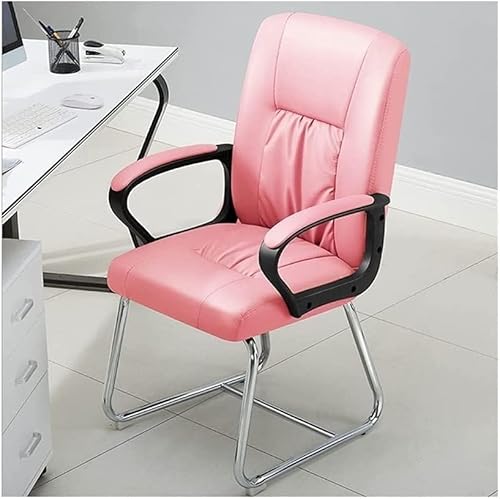 NMVAWIPT 2er-Pack Bürostühle Aus PU-Kunstleder – Ergonomische Schreibtischstühle Mit Armlehnen, Dicken Kissen Und Fester Unterstützung for Zuhause, Büro Oder Arbeitszimmer(Black) von NMVAWIPT