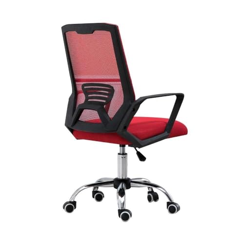 NMVAWIPT 2er-Pack Ergonomische Netz-Drehbürostühle Mit Einstellbarer Höhe for Den Heim-, Wohnheim-, Arbeitsbereich- Und Computerspiele(Red) von NMVAWIPT