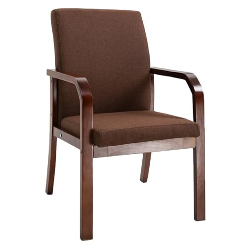 NMVAWIPT 2er-Pack Esszimmerstühle Im Mid-Century-Modern-Stil – Gepolsterte Akzentstühle Mit Holzbeinen for Wohnzimmer, Küche Und Büro(Brown) von NMVAWIPT