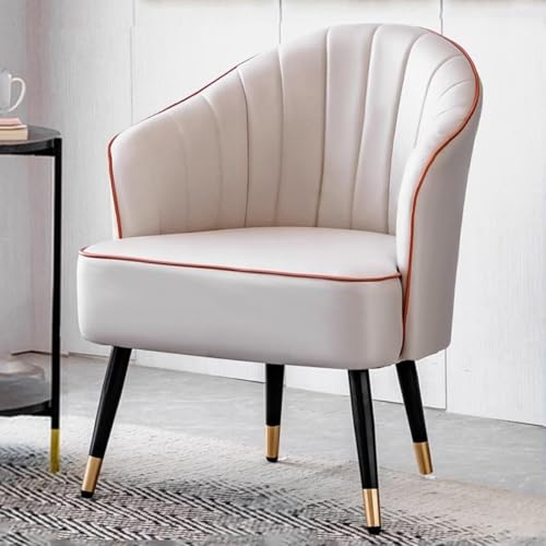 NMVAWIPT 2er-Pack Esszimmerstühle Im Mid-Century-Stil Mit Sitzfläche Aus PU-Leder Und Metallbeinen, Ergonomisches Design for Zimmer, Küche Oder Büro(Beige) von NMVAWIPT