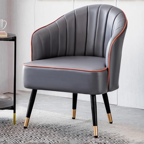 NMVAWIPT 2er-Pack Esszimmerstühle Im Mid-Century-Stil Mit Sitzfläche Aus PU-Leder Und Metallbeinen, Ergonomisches Design for Zimmer, Küche Oder Büro(Dark Grey) von NMVAWIPT
