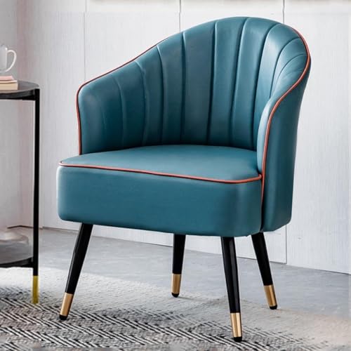NMVAWIPT 2er-Pack Esszimmerstühle Im Mid-Century-Stil Mit Sitzfläche Aus PU-Leder Und Metallbeinen, Ergonomisches Design for Zimmer, Küche Oder Büro(Lake Blue) von NMVAWIPT