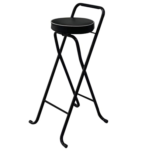 NMVAWIPT 2er-Pack Klappbarer Barhocker Mit Dickem Kissen – Tragbar, 100 Kg Tragkraft, for Küche, Wohnzimmer, Garten(Black,75cm/30in) von NMVAWIPT