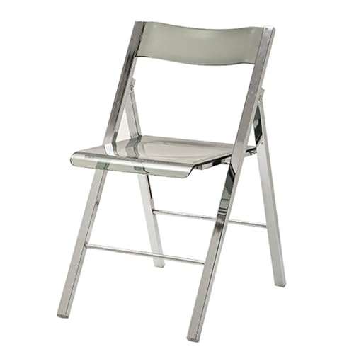 NMVAWIPT 2er-Pack Klappstühle Aus Acryl, Tragbare Faltbare Hocker Mit Rutschfesten Füßen for Badezimmer, Schminktisch, Büro, Wasserdicht Und Leicht(Gray) von NMVAWIPT