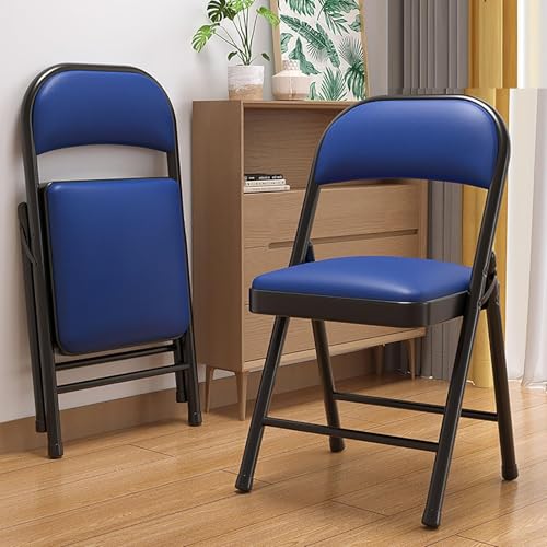 NMVAWIPT 2er-Pack Klappstühle In Lederoptik – Gepolsterte, Stapelbare Esszimmerstühle Mit Metallrahmen(Color 11) von NMVAWIPT