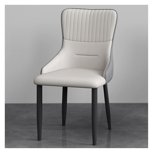 NMVAWIPT 2er-Pack Mid-Century-Esszimmerstühle Mit Kunstlederpolsterung Und Metallbeinen for Die Küche Zu Hause(White) von NMVAWIPT