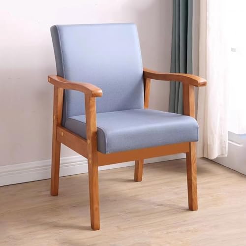 NMVAWIPT 2er-Pack Mid-Century Modern Akzentstühle Mit Beinen Aus Massivholz – Atmungsaktives ESS- Und Schreibtischstuhl-Set(Light Blue/B) von NMVAWIPT