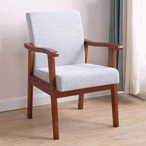 NMVAWIPT 2er-Pack Mid-Century Modern Akzentstühle Mit Beinen Aus Massivholz – Atmungsaktives ESS- Und Schreibtischstuhl-Set(Light Grey/a) von NMVAWIPT