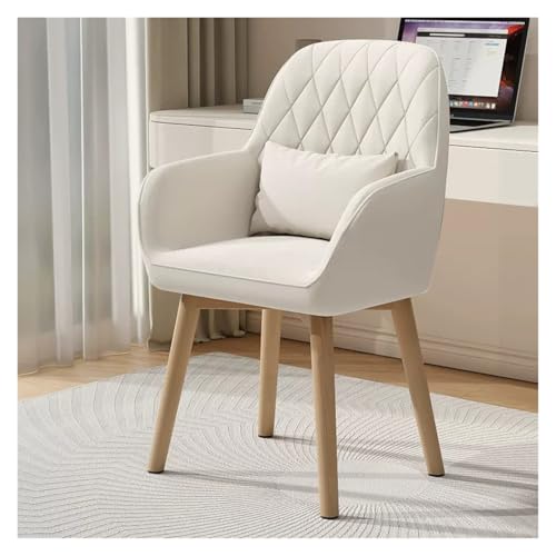 NMVAWIPT 2er-Pack Mid-Century Modern Drehbare Esszimmerstühle – Gepolsterter Leinenstoff-Akzent for Küche, Zimmer Und Büro(White) von NMVAWIPT