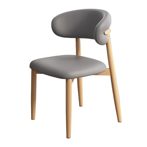 NMVAWIPT 2er-Pack Moderne Esszimmerstühle Aus Holz Mit Kunstlederpolsterung Und Gebogener Rückenlehne for Küche Wohnzimmer(Dark Khaki,Wooden Legs) von NMVAWIPT