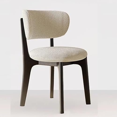NMVAWIPT 2er-Pack Moderne Esszimmerstühle Aus Massivholz, Mittelhohe Rückenlehne Mit PU-Leder Und Hochdichtem Schaumstoff, Stapelbarer Rahmen Gummibaumholz(Color 2) von NMVAWIPT