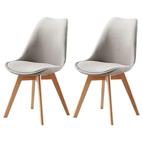 NMVAWIPT 2er-Pack Moderne Esszimmerstühle – Gepolsterte Beistellstühle Mit Metall- Und Holzbeinen(#8,2 Pieces) von NMVAWIPT