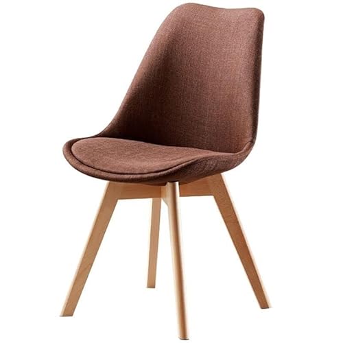 NMVAWIPT 2er-Pack Moderne Esszimmerstühle – Gepolsterte Beistellstühle Mit Metall- Und Holzbeinen(Coffee,1 Piece) von NMVAWIPT