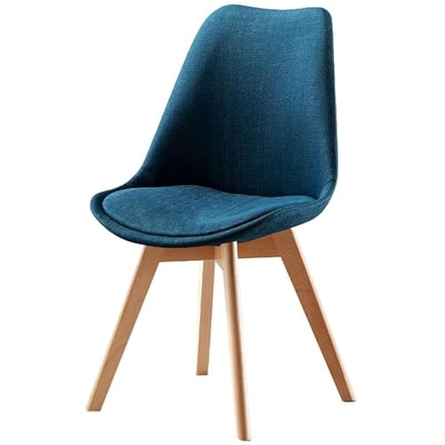 NMVAWIPT 2er-Pack Moderne Esszimmerstühle – Gepolsterte Beistellstühle Mit Metall- Und Holzbeinen(Dark Blue,1 Piece) von NMVAWIPT