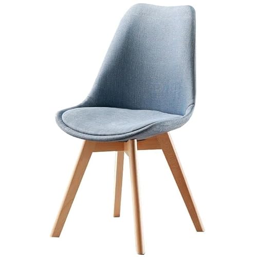 NMVAWIPT 2er-Pack Moderne Esszimmerstühle – Gepolsterte Beistellstühle Mit Metall- Und Holzbeinen(Light Blue,1 Piece) von NMVAWIPT