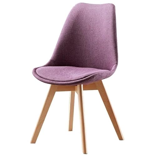 NMVAWIPT 2er-Pack Moderne Esszimmerstühle – Gepolsterte Beistellstühle Mit Metall- Und Holzbeinen(Purple,1 Piece) von NMVAWIPT