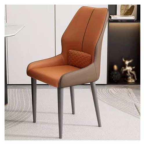 NMVAWIPT 2er-Pack Moderne Esszimmerstühle Mit Kunstledersitz Und Metallbeinen for Küche Esszimmer(Orange) von NMVAWIPT