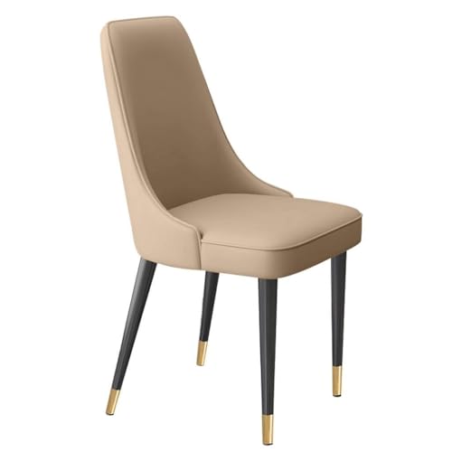 NMVAWIPT 2er-Pack Moderne Esszimmerstühle Mit Sitzfläche Aus Mikrofaserleder Und Metallbeinen for Küche Wohnzimmer(Khaki,Black Gold feet) von NMVAWIPT