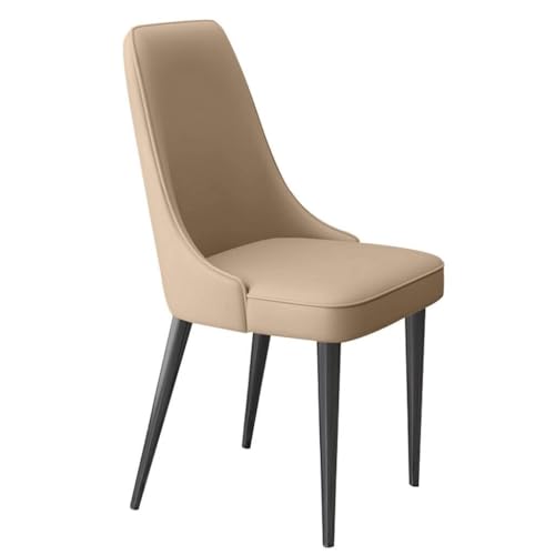 NMVAWIPT 2er-Pack Moderne Esszimmerstühle Mit Sitzfläche Aus Mikrofaserleder Und Metallbeinen for Küche Wohnzimmer(Khaki,Black feet) von NMVAWIPT