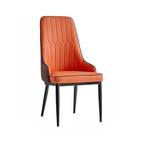 NMVAWIPT 2er-Pack Moderne Skandinavische Esszimmerstühle Mit Gepolsterter Sitzfläche for Küche Und Esszimmer(Orange,Black) von NMVAWIPT