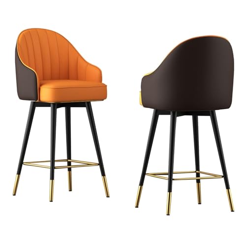 NMVAWIPT 2er-Set, Moderne Drehstühle for Die Theke, Mit Kunstleder Gepolstert, Küchen-Esszimmerstuhlhocker Mit Metallrahmen NMVAWIPT 2er-Set, Moderne Drehstühle for Die Theke, Mit Kunstleder Gepolstert, Küchen-Esszimmerstuhlhocker Mit Metallrahmen von NMVAWIPT
