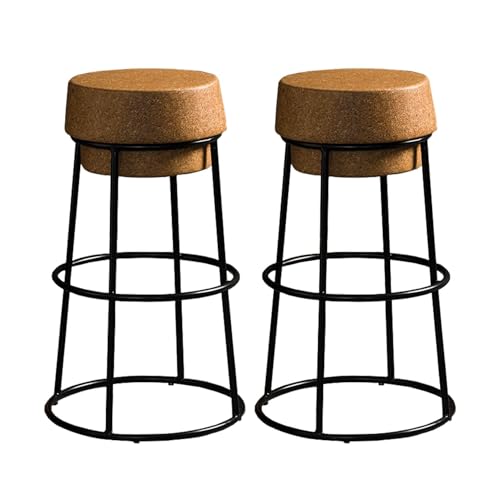 NMVAWIPT 2er-Set Barhocker Im Industriestil, Thekenhocker for Cafés Und Restaurants Mit Metallbeinen, for Kücheninseln Und Pubs von NMVAWIPT