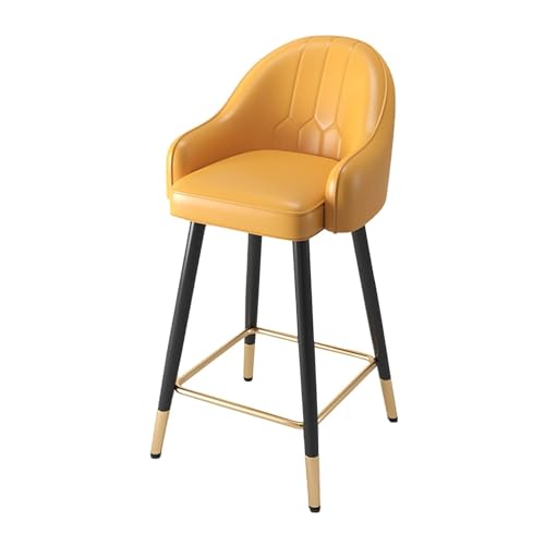 NMVAWIPT 2er-Set Drehbare Barhocker Aus PU-Leder Mit Rückenlehne, Höhenverstellbare Thekenhocker for Kücheninsel, Pub Und Esszimmer(Color 7,High:75CM) von NMVAWIPT