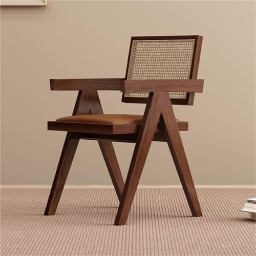NMVAWIPT 2er-Set Esszimmerstühle Aus Rattan Mit Armlehnen, Moderner Mid-Century-Akzent for Den Innen- Und Außenbereich, Perfekt Wohnzimmer, Schlafzimmer, Terrasse(Color 4) von NMVAWIPT