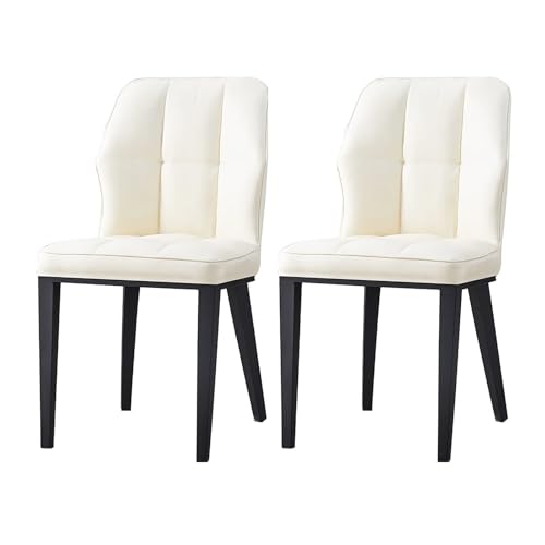 NMVAWIPT 2er-Set Moderne Esszimmerstühle | Sitzfläche Aus Dickem, Brotförmigem PU-Leder | Kissen Hochdichtem Schaumstoff | Stahlrahmen, Tragkraft 150 Kg(Style3) von NMVAWIPT