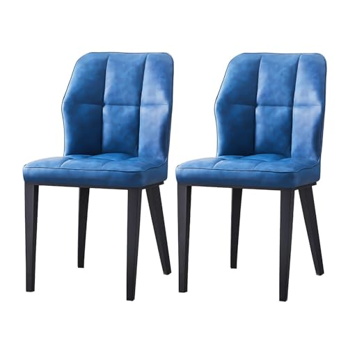NMVAWIPT 2er-Set Moderne Esszimmerstühle | Sitzfläche Aus Dickem, Brotförmigem PU-Leder | Kissen Hochdichtem Schaumstoff | Stahlrahmen, Tragkraft 150 Kg(Style7) von NMVAWIPT