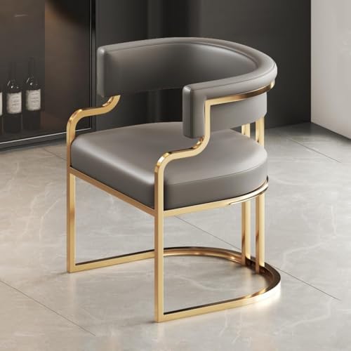 NMVAWIPT 2er-Set - Moderner Wannensessel Mit Metallbeinen, Akzentstuhl Aus Kunstleder for Wohnzimmer Und Esszimmer(Dark Grey) von NMVAWIPT