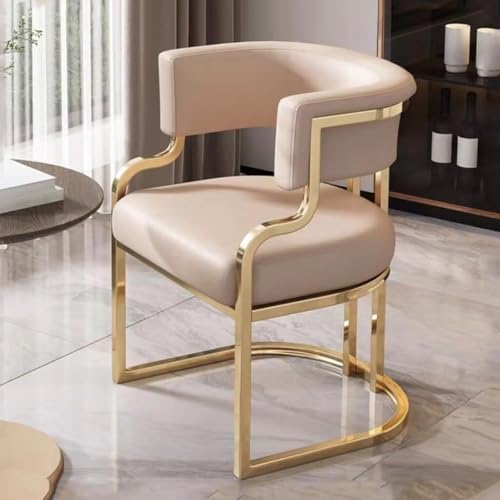 NMVAWIPT 2er-Set - Moderner Wannensessel Mit Metallbeinen, Akzentstuhl Aus Kunstleder for Wohnzimmer Und Esszimmer(Flesh) von NMVAWIPT