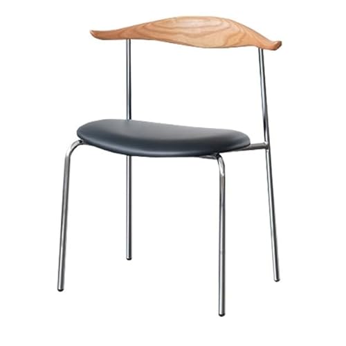 NMVAWIPT 2er-Set Stapelbare Esszimmerstühle Im Retro-Stil Der Mitte des Jahrhunderts, Küchenstühle Ohne Armlehnen Mit Metallrahmen for Drinnen Und Draußen(Color 2) von NMVAWIPT