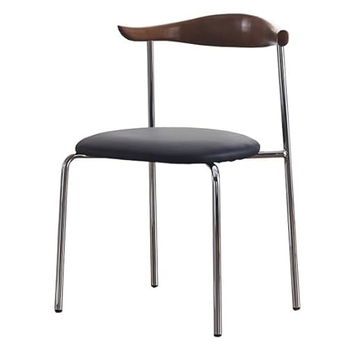 NMVAWIPT 2er-Set Stapelbare Esszimmerstühle Im Retro-Stil Der Mitte des Jahrhunderts, Küchenstühle Ohne Armlehnen Mit Metallrahmen for Drinnen Und Draußen(Color 3) von NMVAWIPT